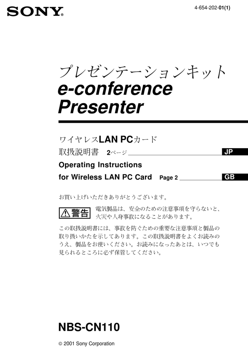 Sony NBS-CN110 operating instructions