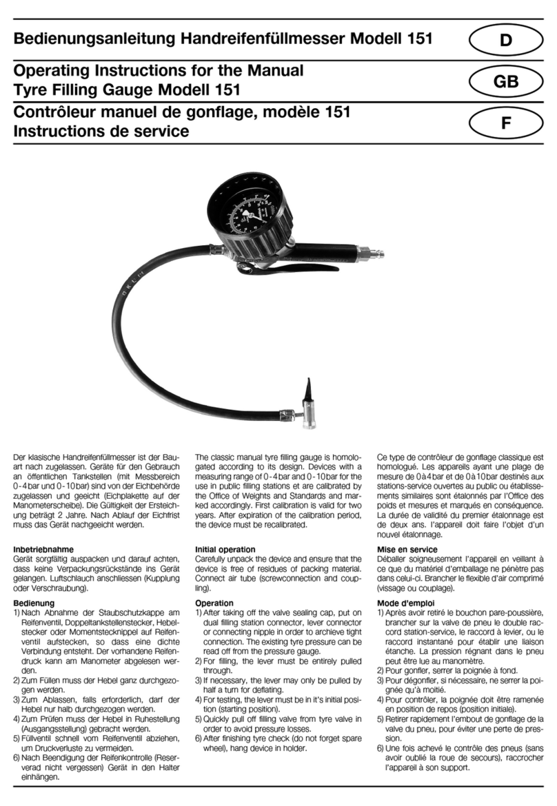ewo Tyre Filling Gauge Operation Instruction for the Manual ewo Tyre Filling Gauge Operation Instruction for the Manual