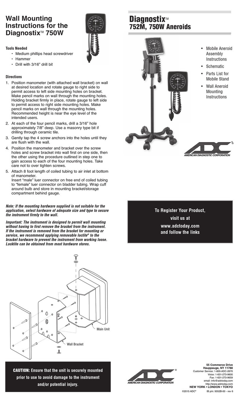 ADC Diagnostix 752M Assembly instructions