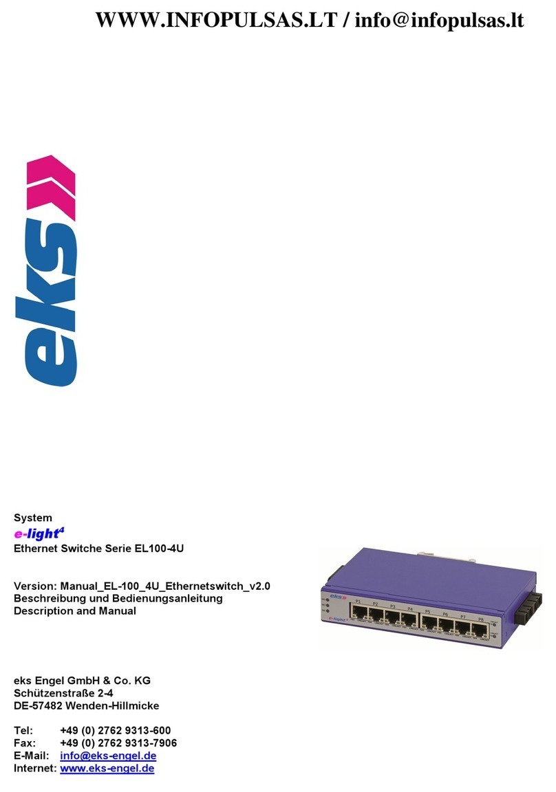 eks e-light4 EL100-4U Series Operating and installation instructions