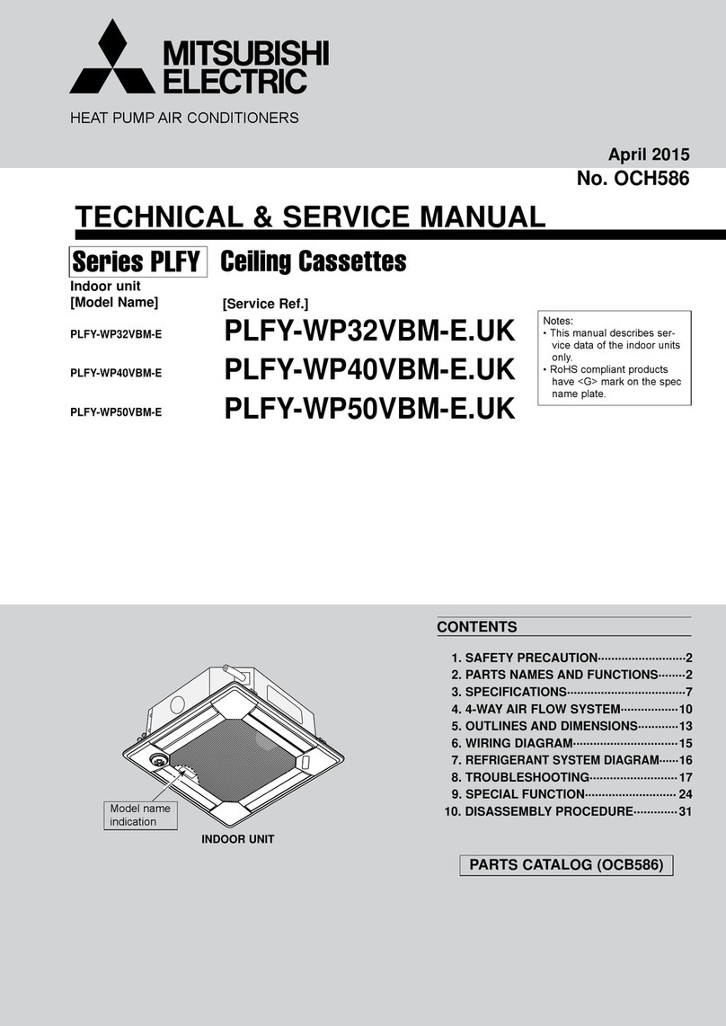 Mitsubishi Electric PLFY-WP32VBM-E Operating manual