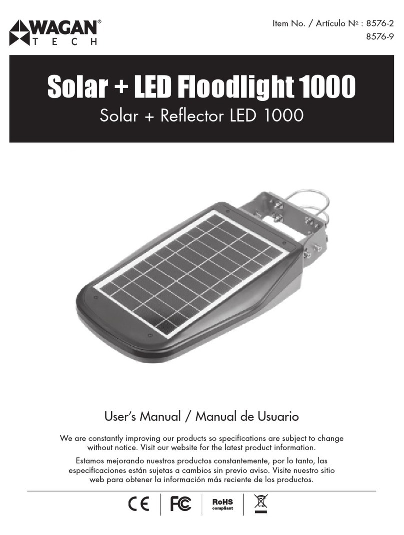 Wagan Solar + LED Floodlight 1000 user manual