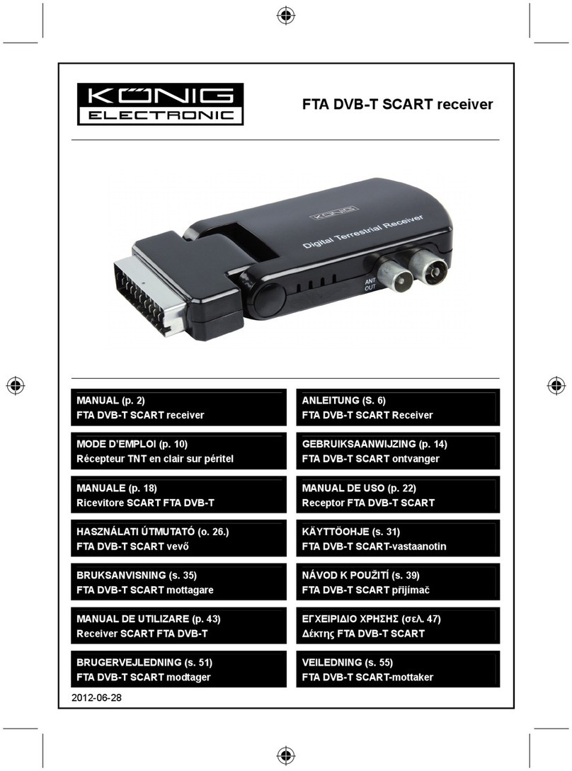 König FTA DVB-T SCART receiver manual