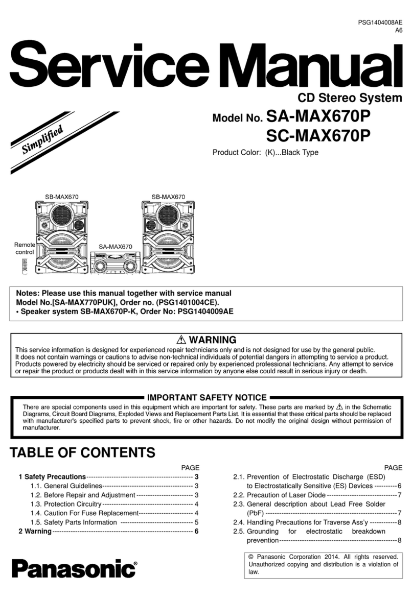 Panasonic SA-MAX670P Series User manual