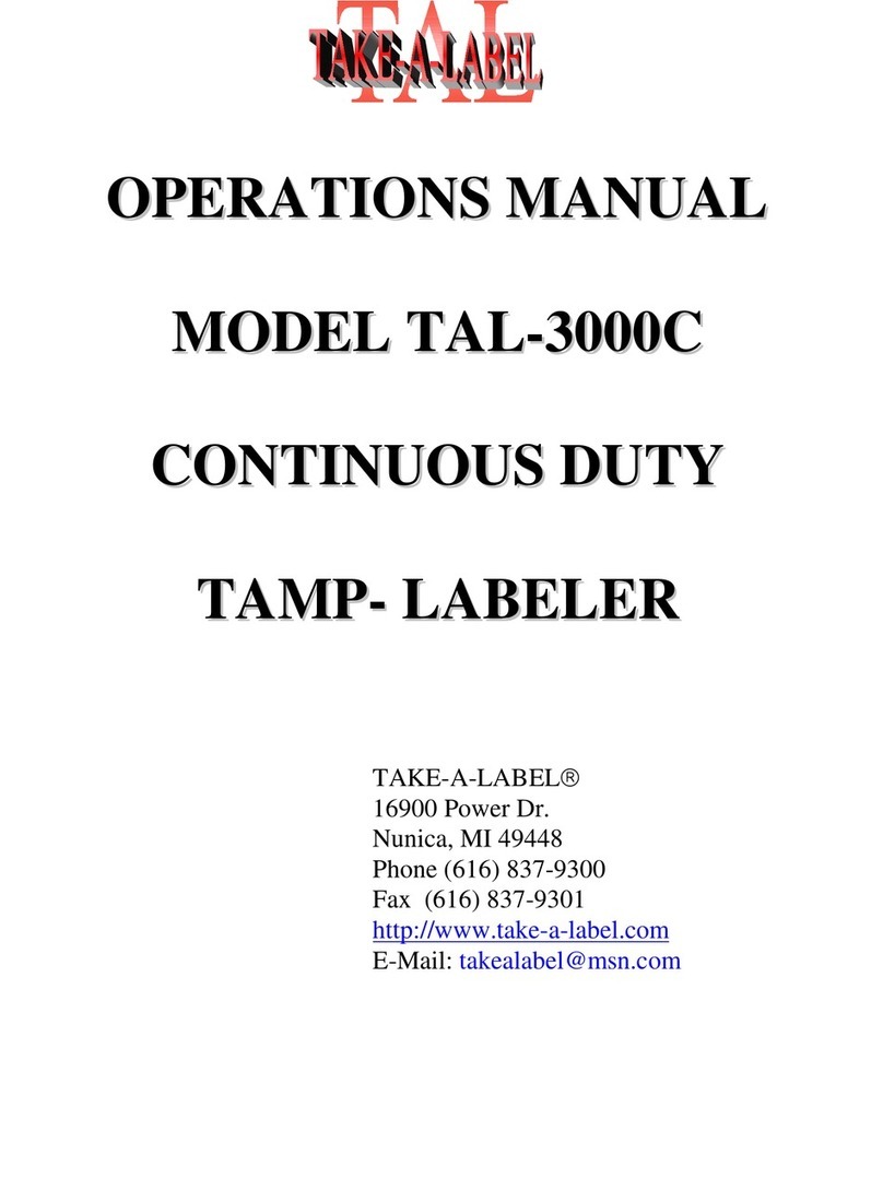TAKE-A-LABEL TAL-3000C Operation manual