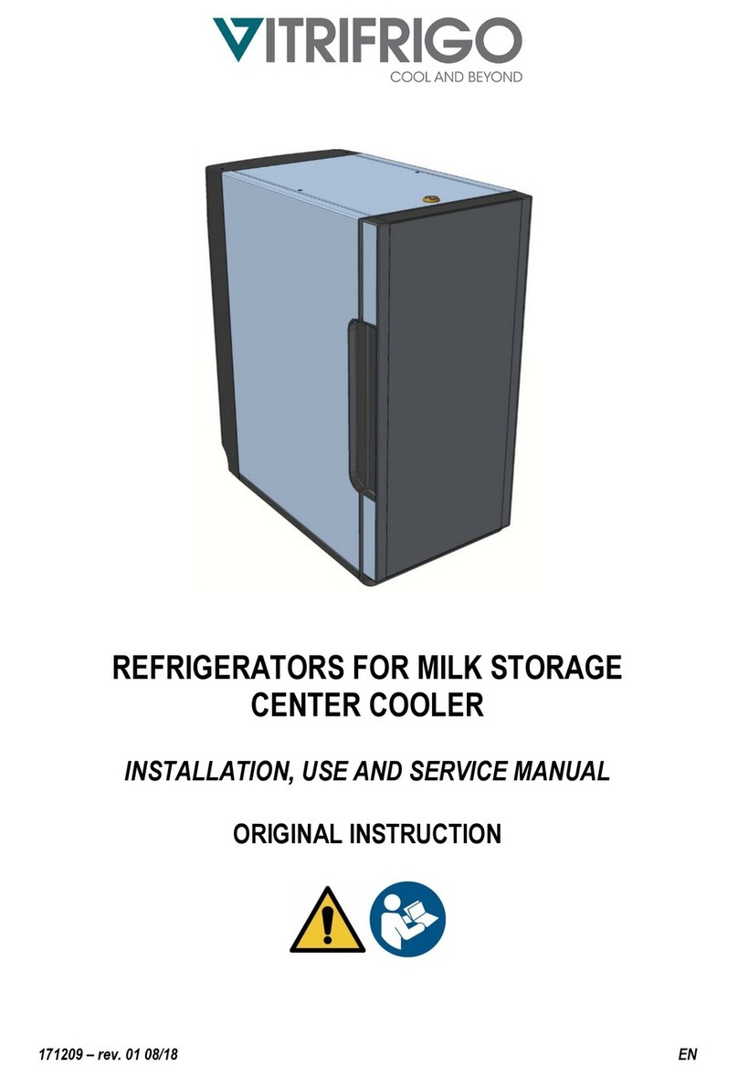 Vitrifrigo WMF CENTER COOLER Installation use and service manual