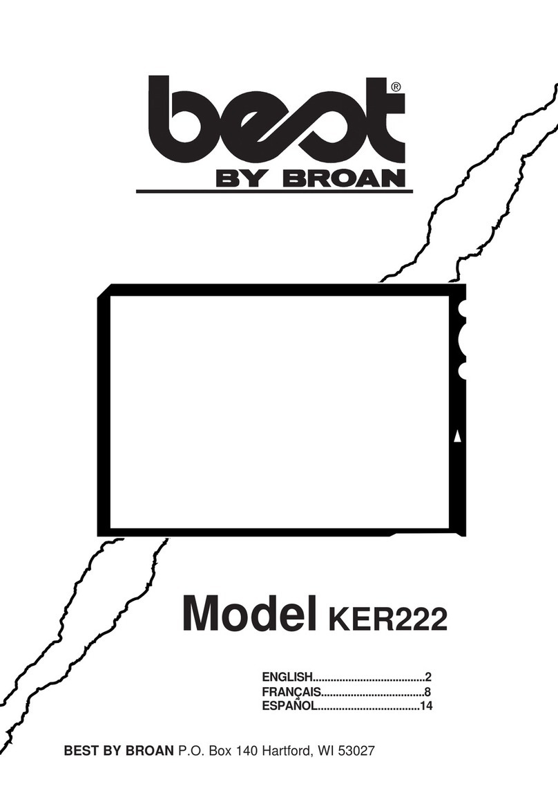 Broan Best KER222 Series User manual