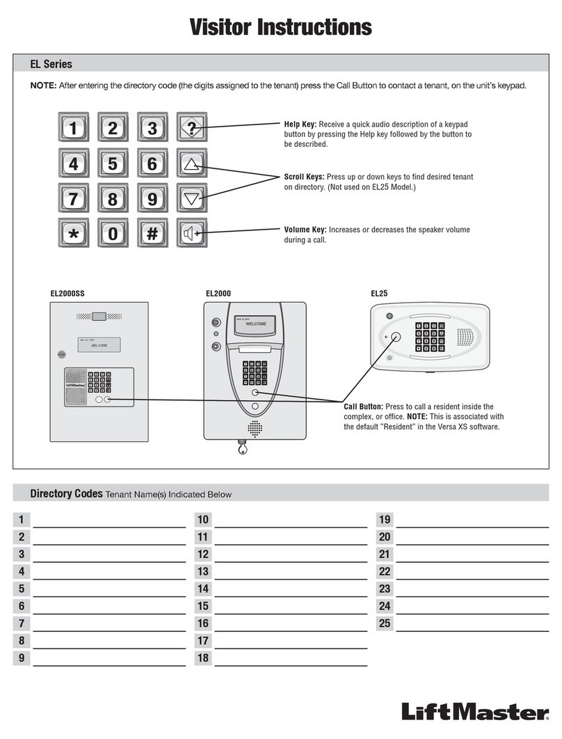 Chamberlain EL Series Visitor Instructions
