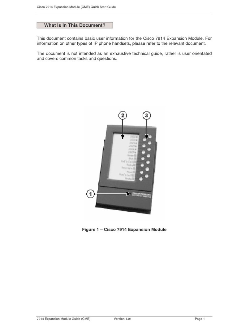 Cisco Expansion Module 7914 User manual