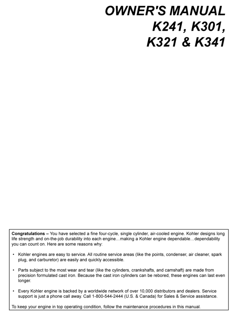 Kohler K321 owner's manual