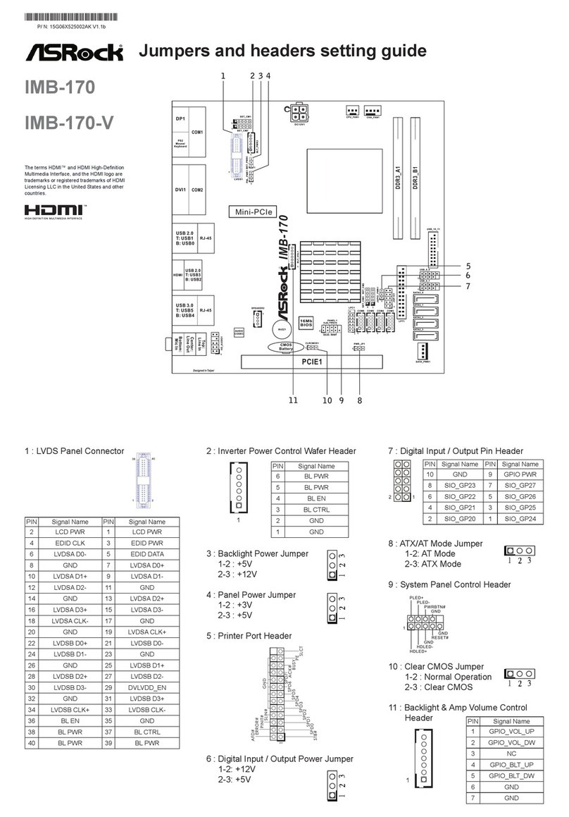 ASROCK IMB-170 Settings guide