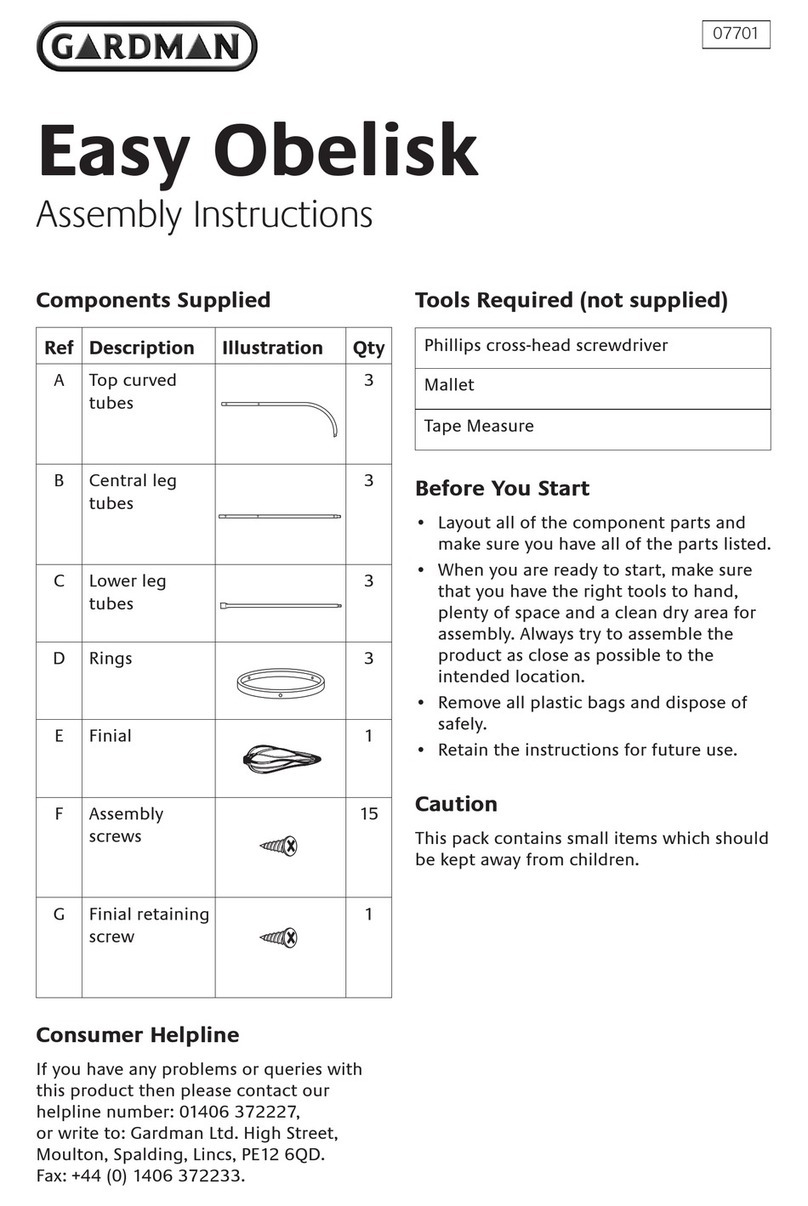 Gardman Easy Obelisk Assembly instructions