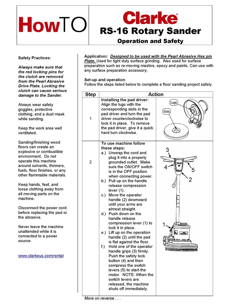 Clarke RS-16 HDTR Installation and operating manual