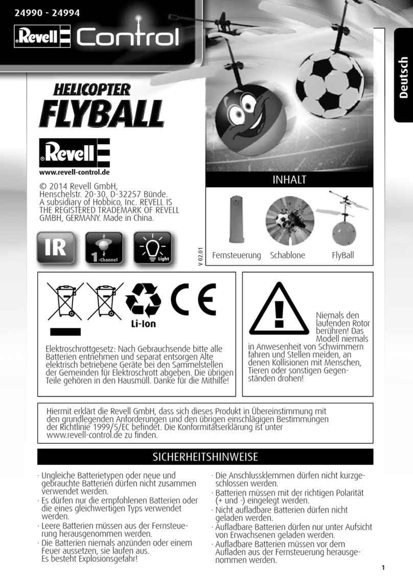 REVELL Control HELICOPTER FLYBALL User manual
