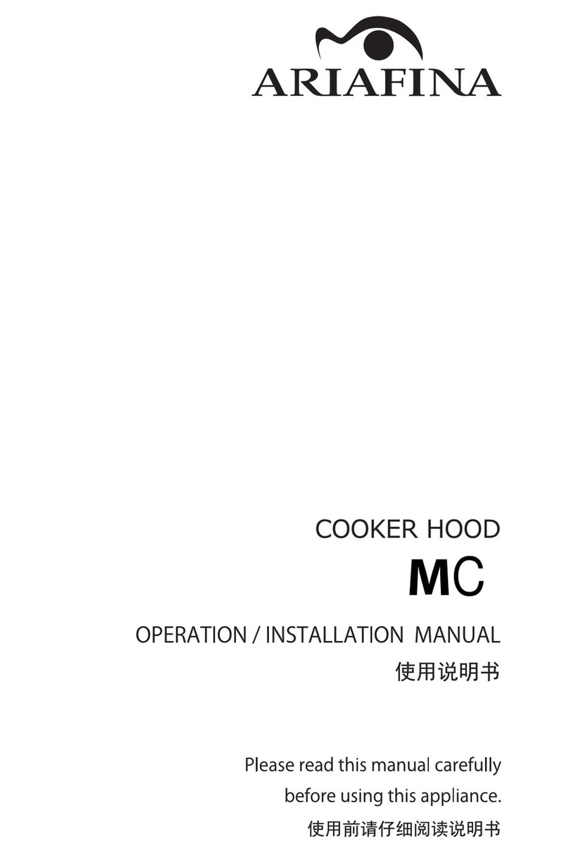 Ariafina MC Series Operation & installation manual