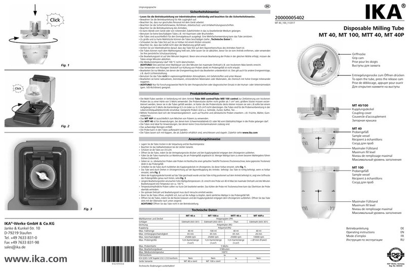 IKA MT 40 Series quick start guide
