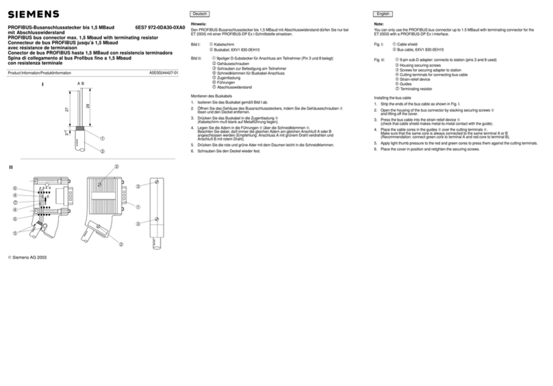 Siemens 6ES7 972-0DA30-0XA0 User manual