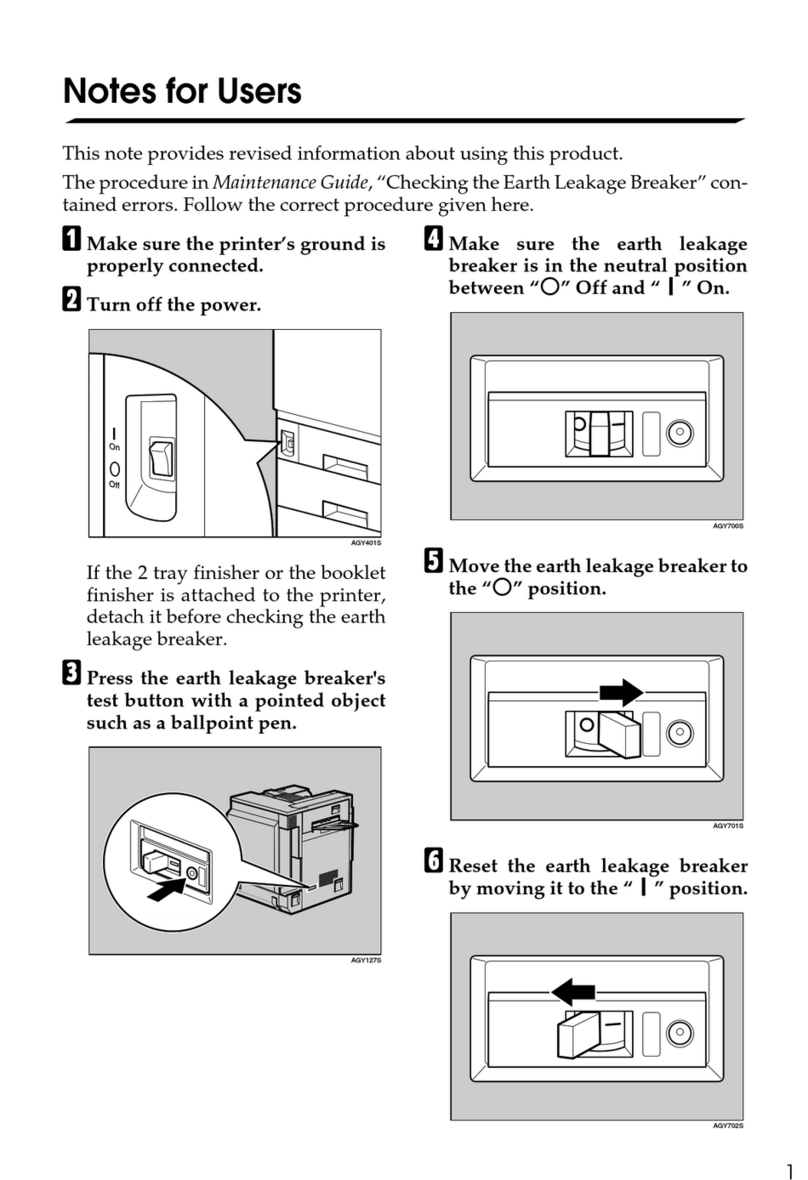 Ricoh CL7200 - Aficio D Color Laser Printer User manual