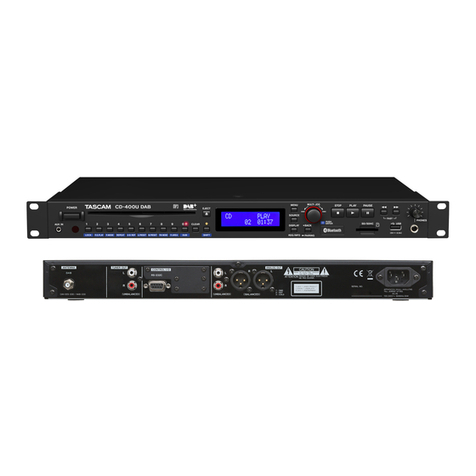 Tascam CD-400U DAB owner's manual