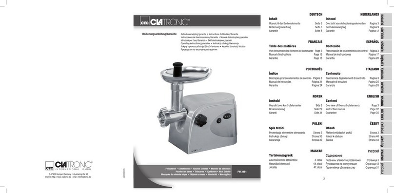 Clatronic FW 3153 Operating instructions/guarantee
