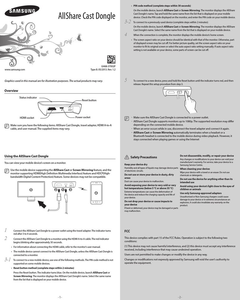 Samsung AllShare Cast Dongle User manual