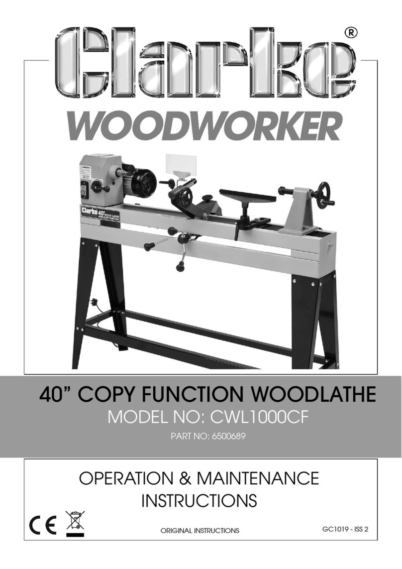 Clarke WOODWORKER CWL1000CF Instruction Manual