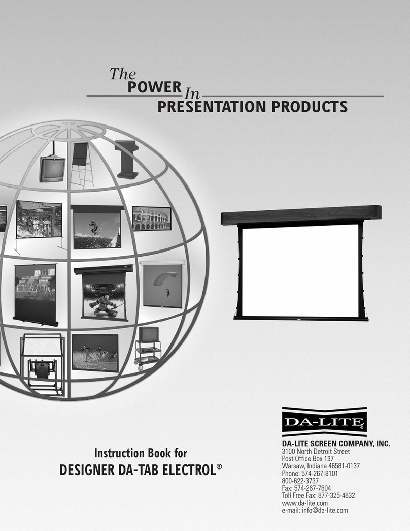 Da-Lite DESIGNER DA-TAB ELECTROL Instruction book