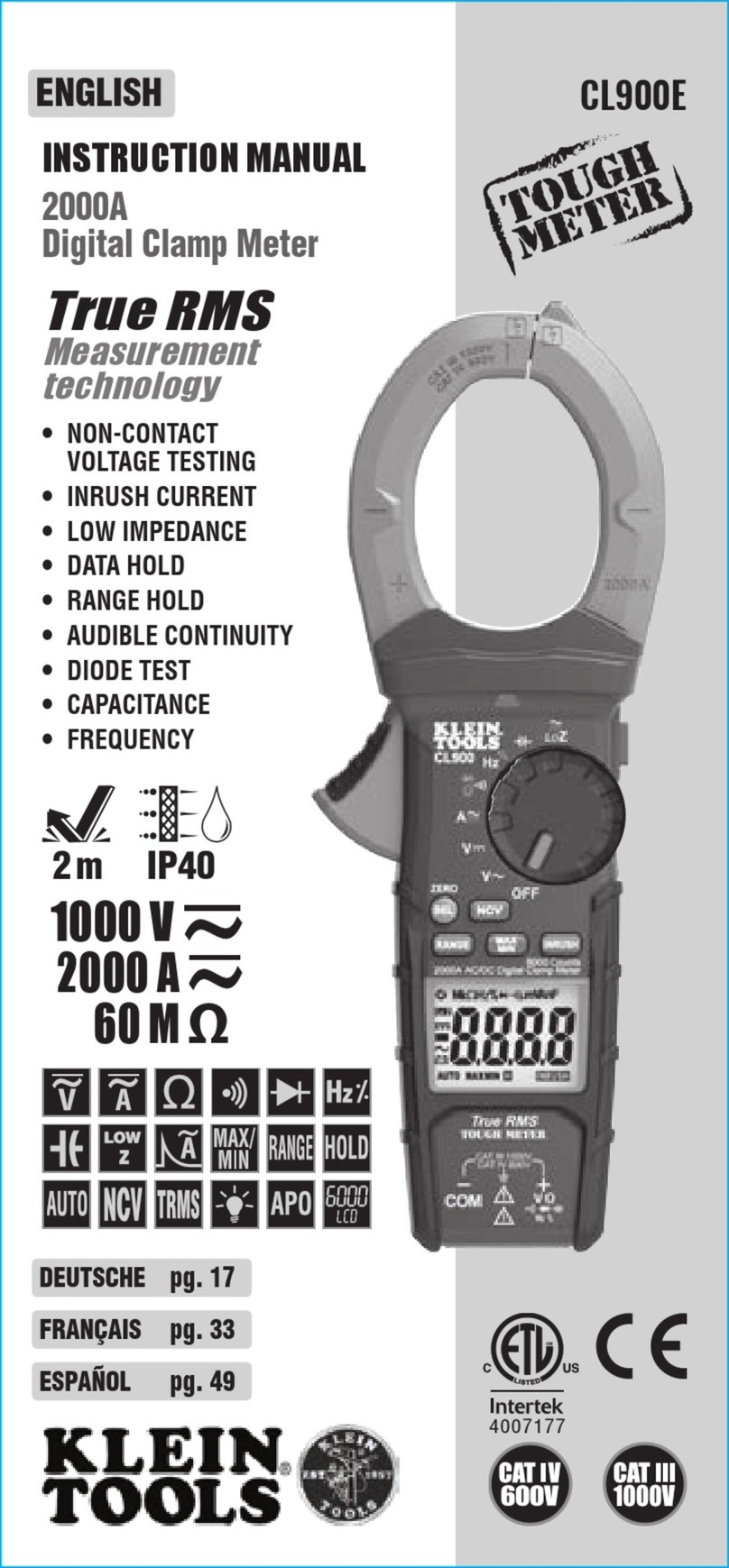 Klein Tools CL900E instruction manual