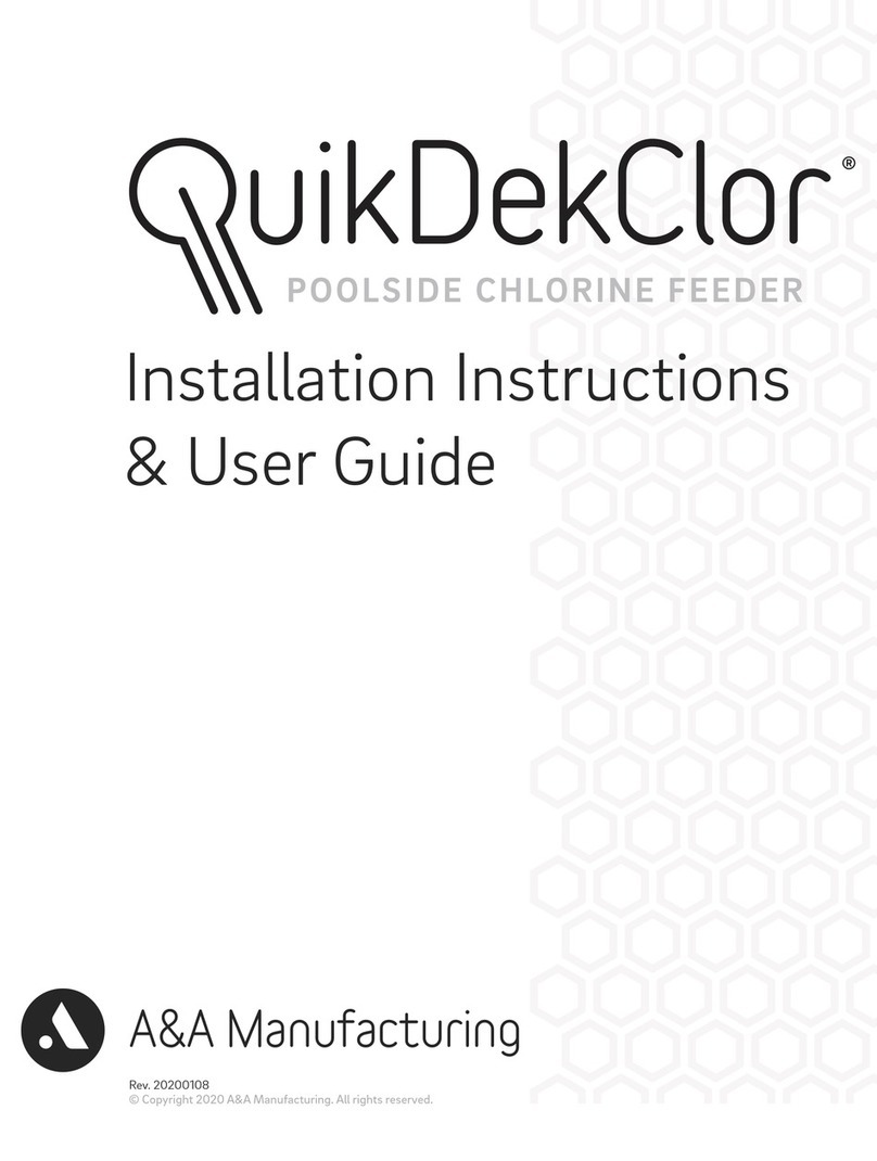 A&A Manufacturing QuikDekClor Installation instructions & user guide