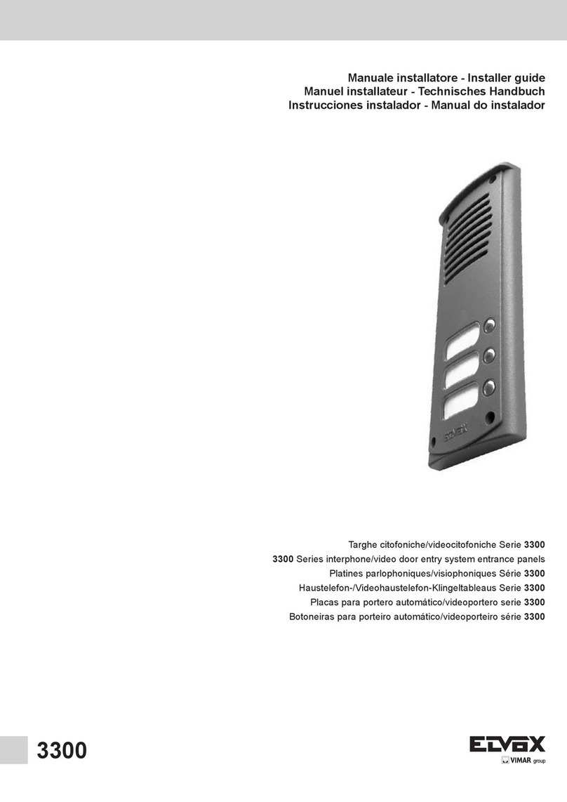 Vimar Elvox 3300 Series Assembly instructions