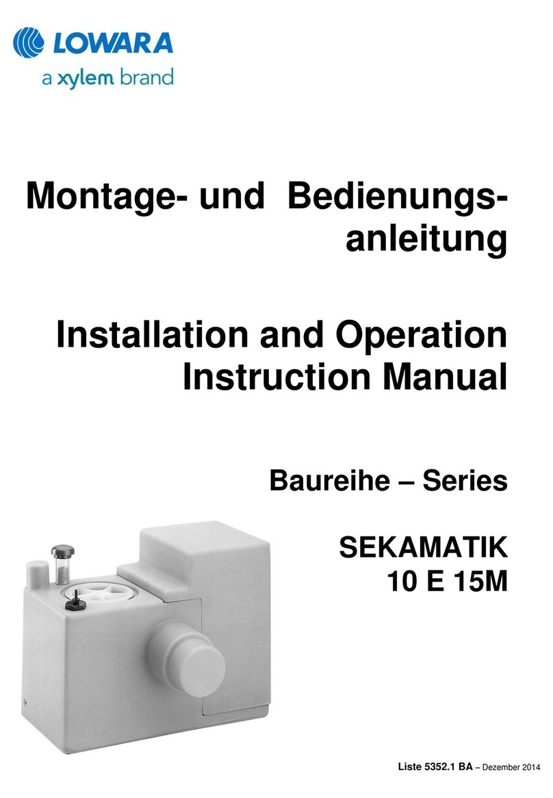 Xylem Lowara SEKAMATIK 10 E 15M Series Service manual