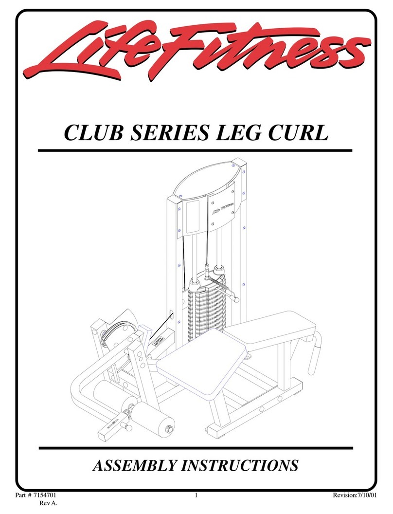 Life Fitness LEG CURL CLUB Assembly instructions