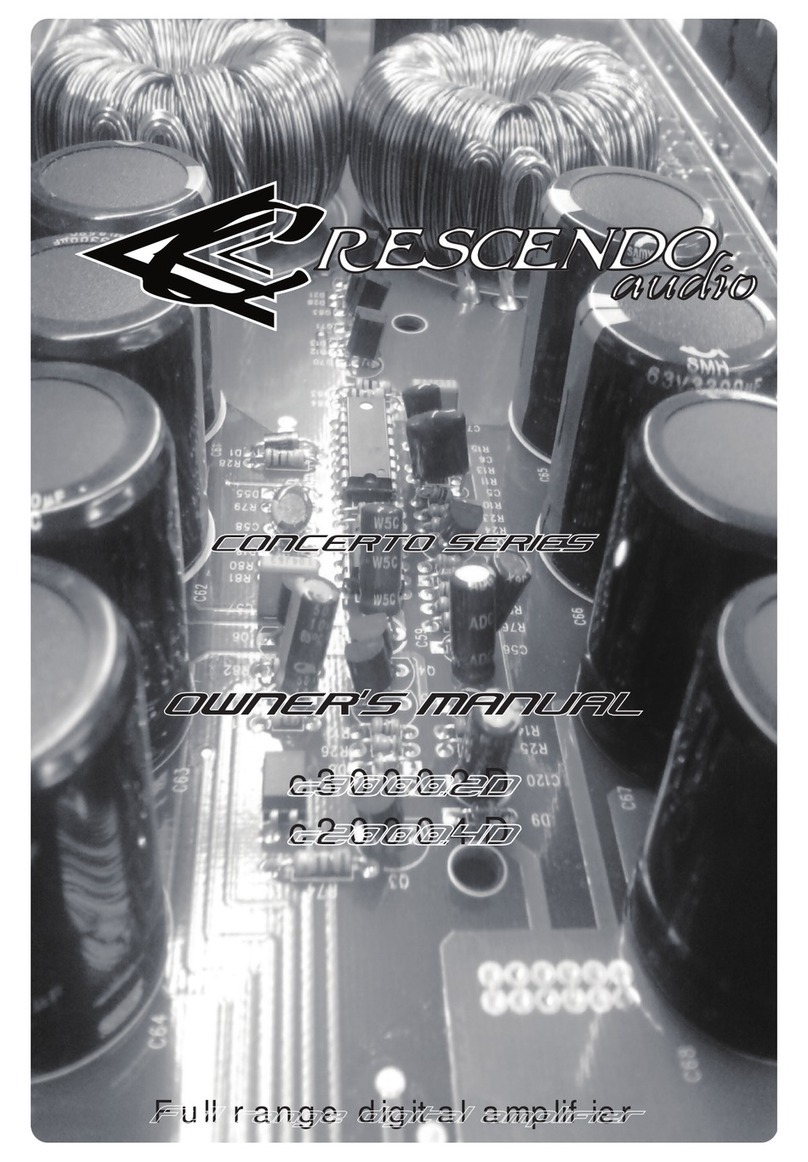 Crescendo audio Concerto Series owner's manual