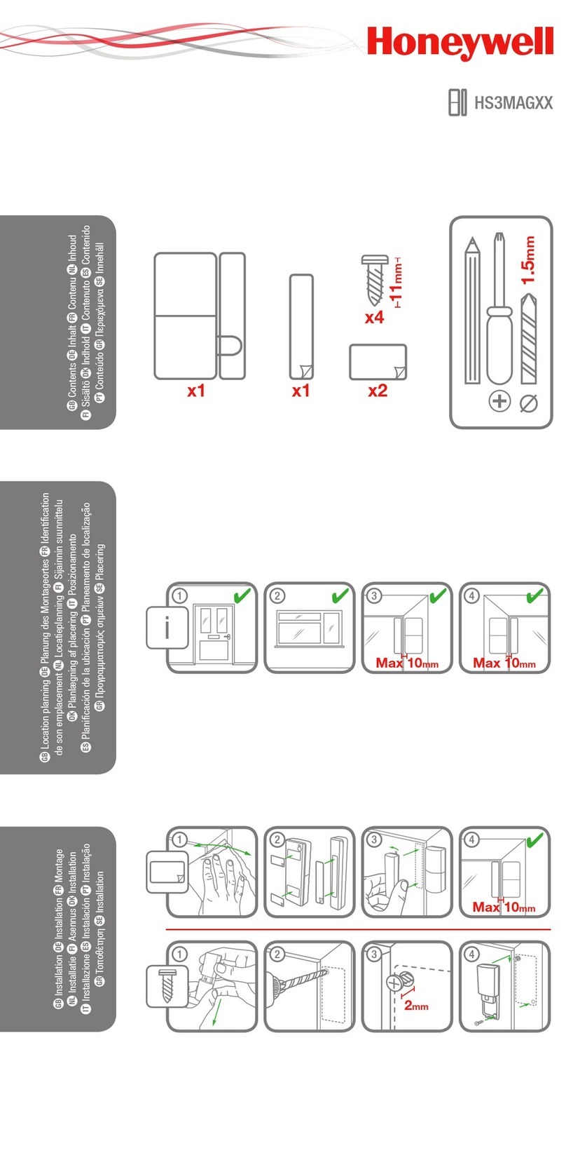 Honeywell HS3MAG Series User manual