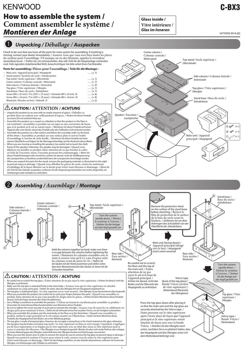 Kenwood C-BX3 Assembly guide
