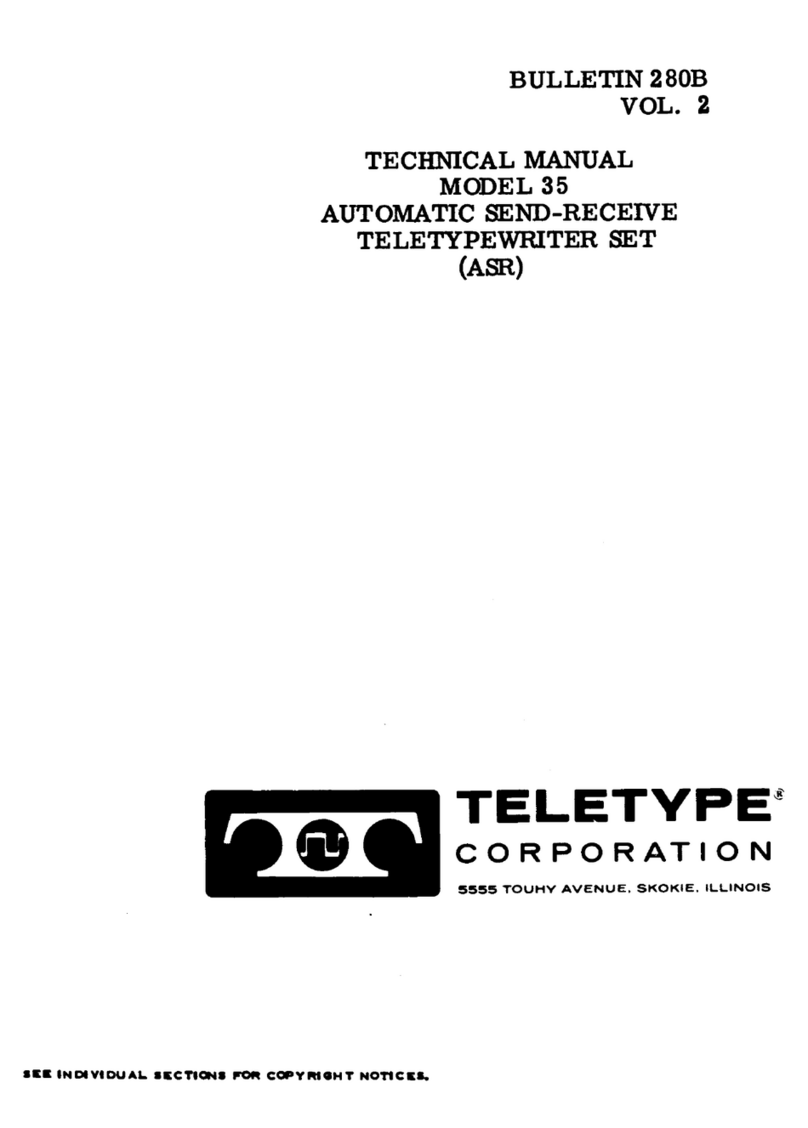 Teletype 35 User manual