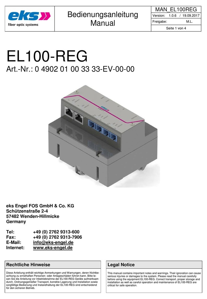 eks EL100-REG User manual