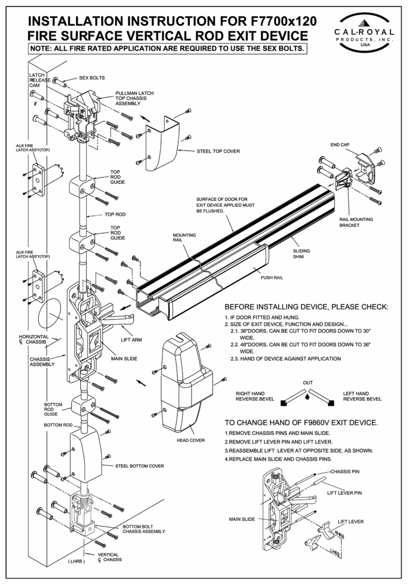 Cal-Royal F7700x120 installation instructions