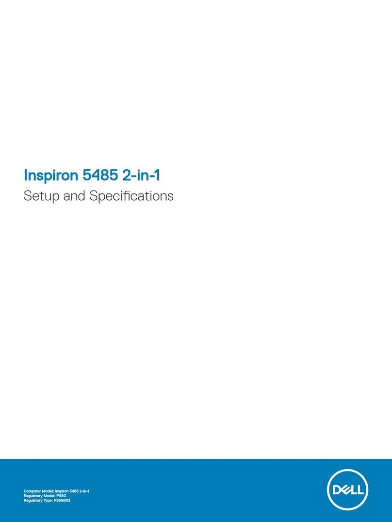 Dell Inspiron 5485 2-in-1 Operation and maintenance manual