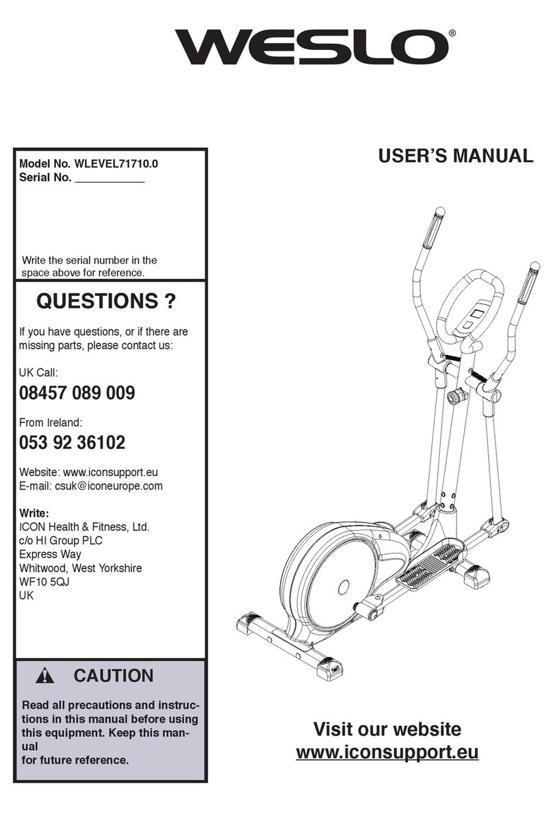 Weslo WLEVEL71710.0 user manual