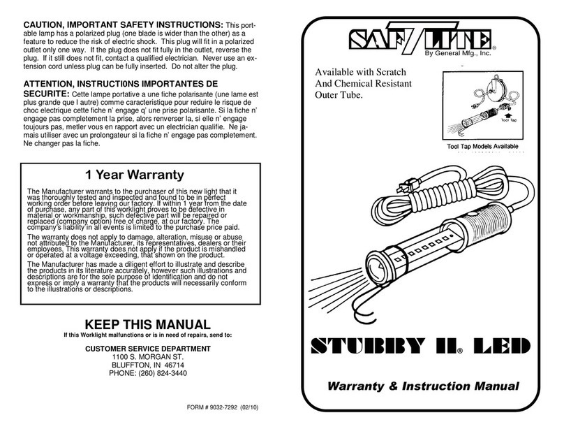 General Mfg SafTLite STUBBY II LED Guide