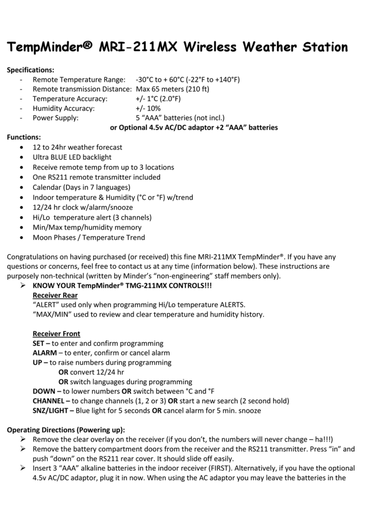 Minder Research TempMinder MRI-211MX user manual