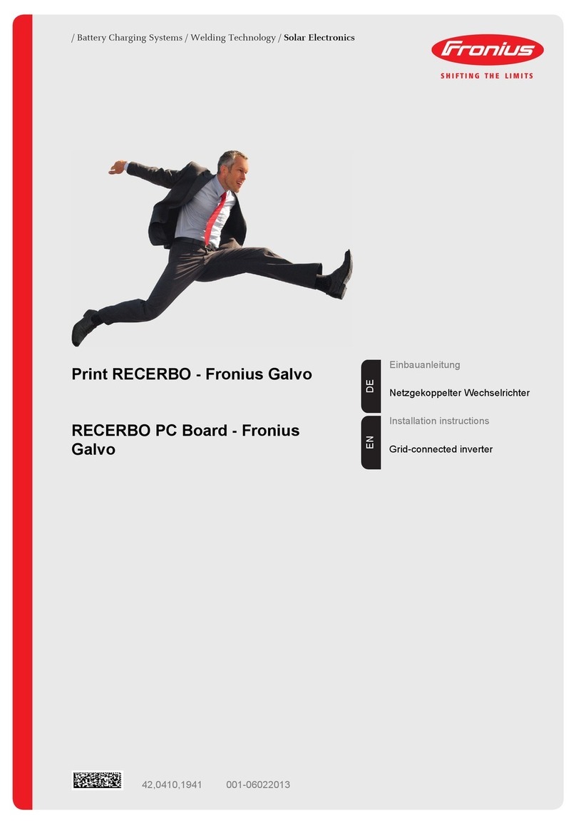 FRO­NIUS Galvo RECERBO User manual