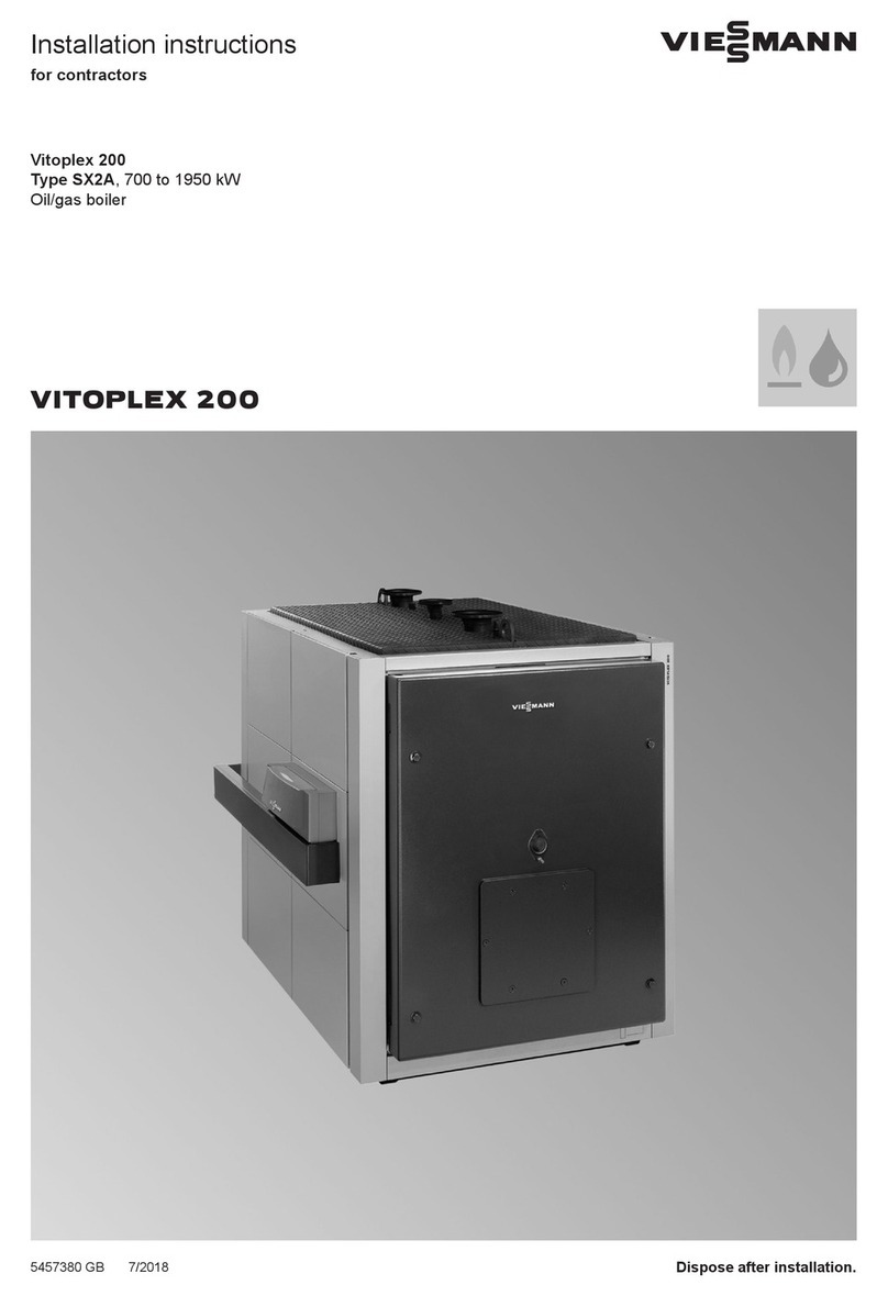 Viessmann VITOPLEX 200 Type SX2A installation instructions