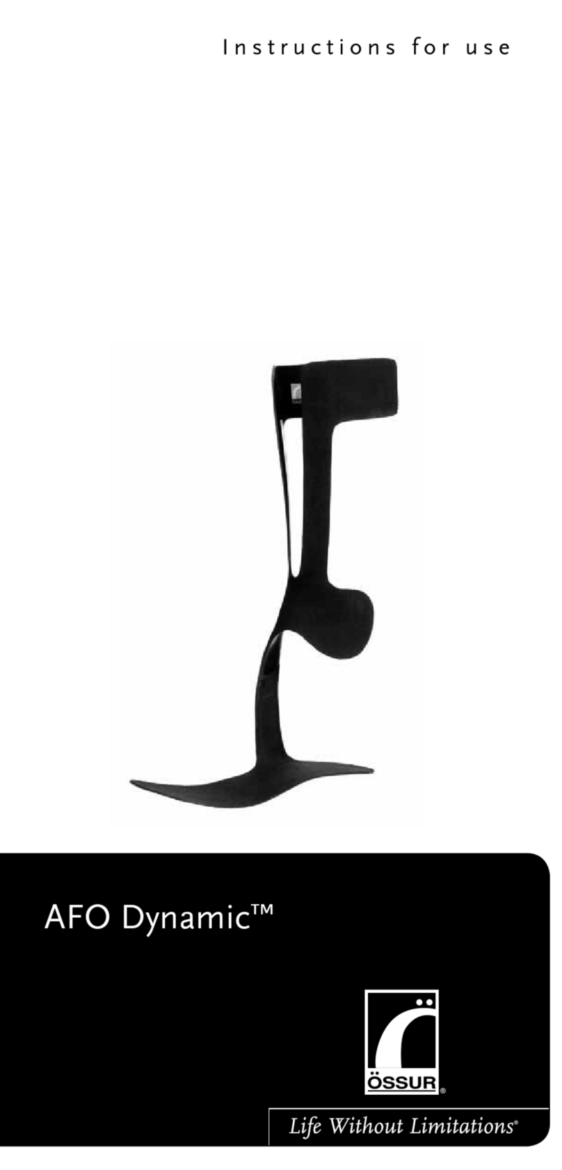 Ossur AFO Dynamic User manual