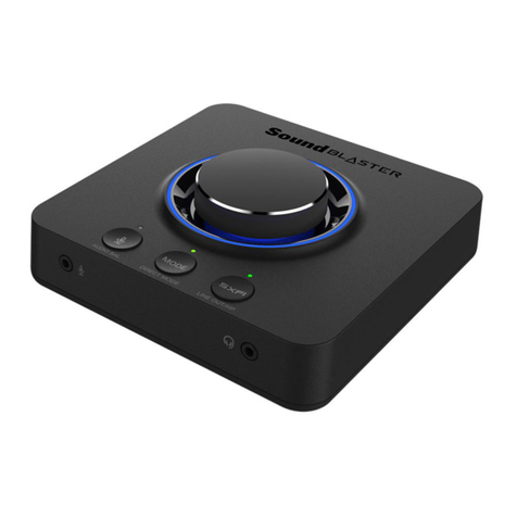 Creative SoundBlaster X3 Function manual
