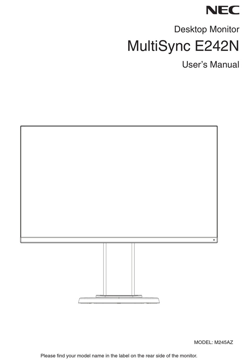 NEC MultiSync E242N User manual