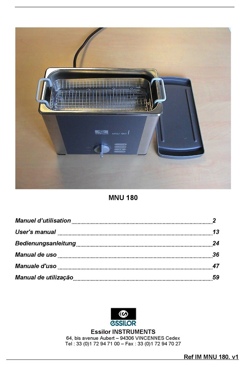 Essilor MNU 180 user manual