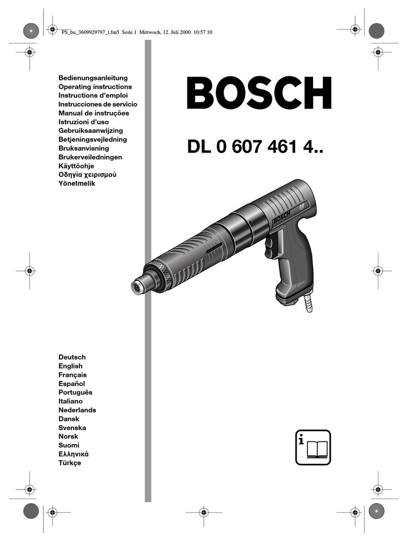 Bosch DL 0 607 461 Series User manual