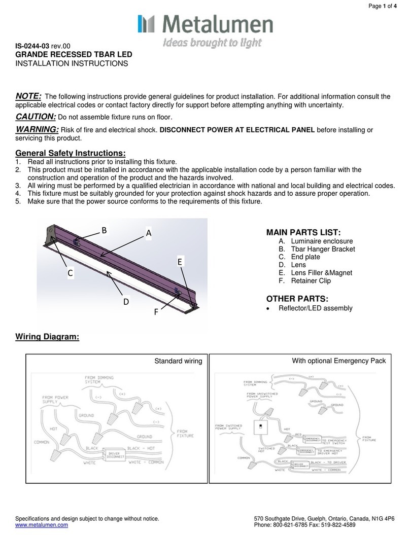 Metalumen Grande RM4D Series installation instructions